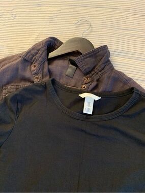 LOT OF 2 H&M Army Surplus Button Down & T-Shirt